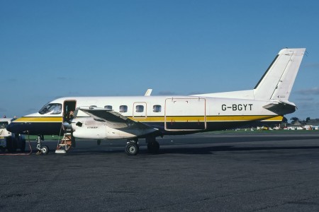 G BGYT Embraer EMB-110P1 Bandeirante. Southend 1981