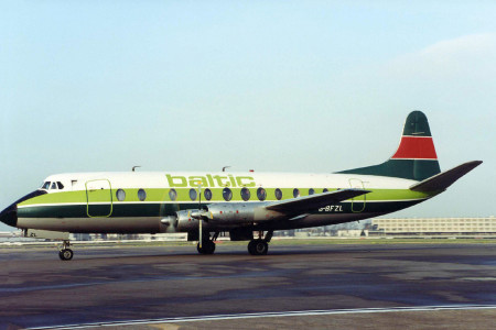 G BFZL Vickers Viscount 836. London Heathrow 1989
